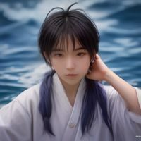 导演约瑟夫·L·曼凯维奇在埃及艳后电影片场指导拍摄，站在摄影机旁与演员沟通，背景为宏大的古埃及布景